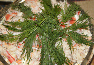 Салат с крабами